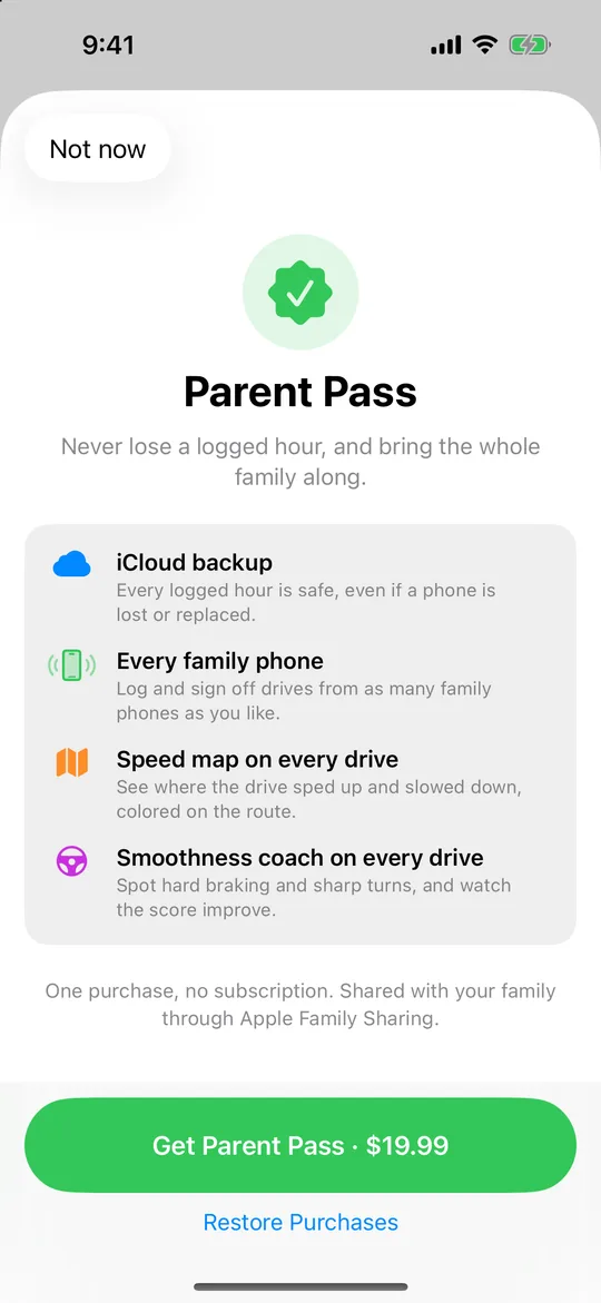 Family Pass on iPhone
